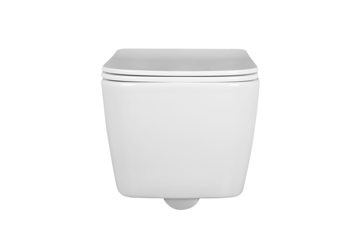 Унитаз-компакт подвесной безободковый Aquatek ЛИБРА New AQ1148N-00 495*350*260 мм, горизонтальный выпуск, тонкое сиденье с механизмом плавного закрывания, крепеж