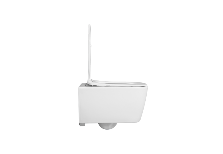 Унитаз-компакт подвесной безободковый Aquatek ЛИБРА New AQ1148N-00 495*350*260 мм, горизонтальный выпуск, тонкое сиденье с механизмом плавного закрывания, крепеж