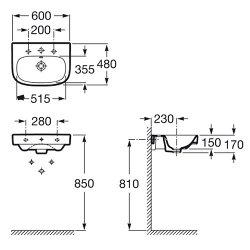 Раковина Roca Debba 60 32799400Y