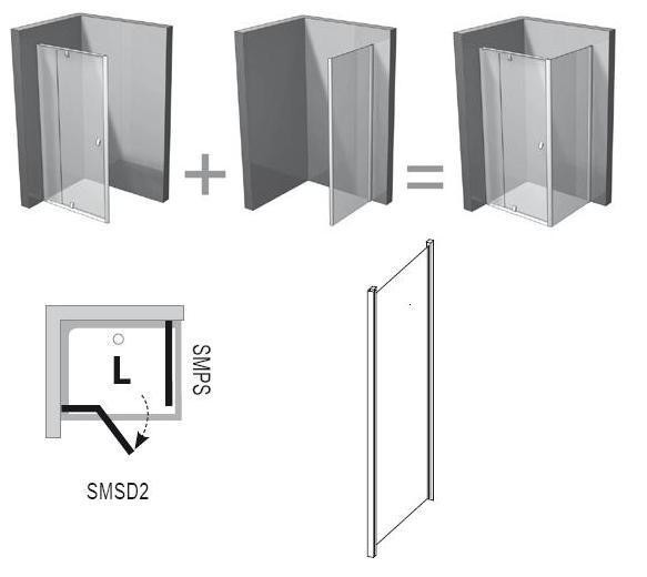 Стенка для душевого уголка Ravak Smartline SMPS-100