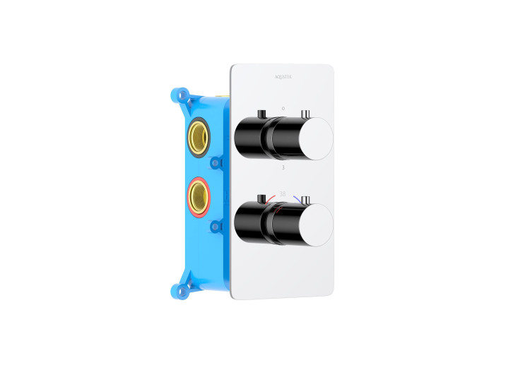 Термостатический смеситель для ванны 3 режима (внешняя и скрытая часть) Aquatek AQ1393CR ЕВРОПА