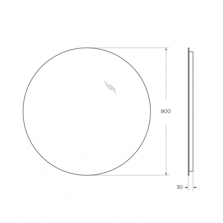 Зеркало с интерьерной подсветкой, без выключателя, 12V, 220-240V BelBagno SPC-INT-800-LED