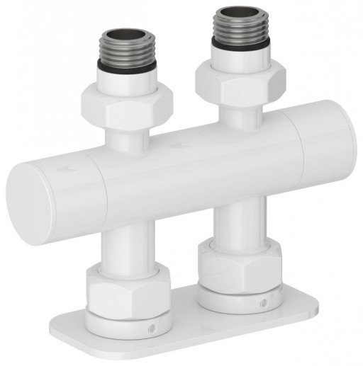 Вентиль 2х1/2&quot; Сунержа прямой скрытый-скрытый EU50 Белый