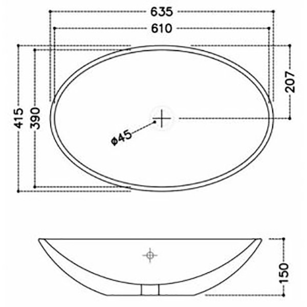 Раковина-чаша Jaquar JDS 65 JDS-WHT-25901