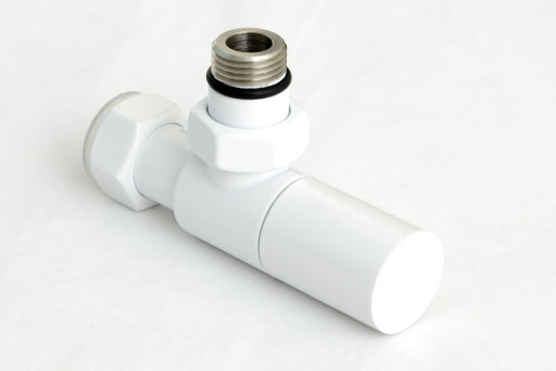 Вентиль Сунержа угловой цилиндр G 1/2&quot; НР х G 3/4&quot; НГ RAL 9003 Сигнальный белый