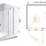 Душевая дверь в нишу BERGAMO-B-12 Cezares BERGAMO-W-B-12-90-P-Cr-L