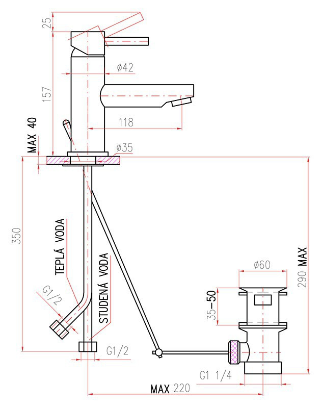 Смеситель для раковины Rav Slezak Seina SE927.5K
