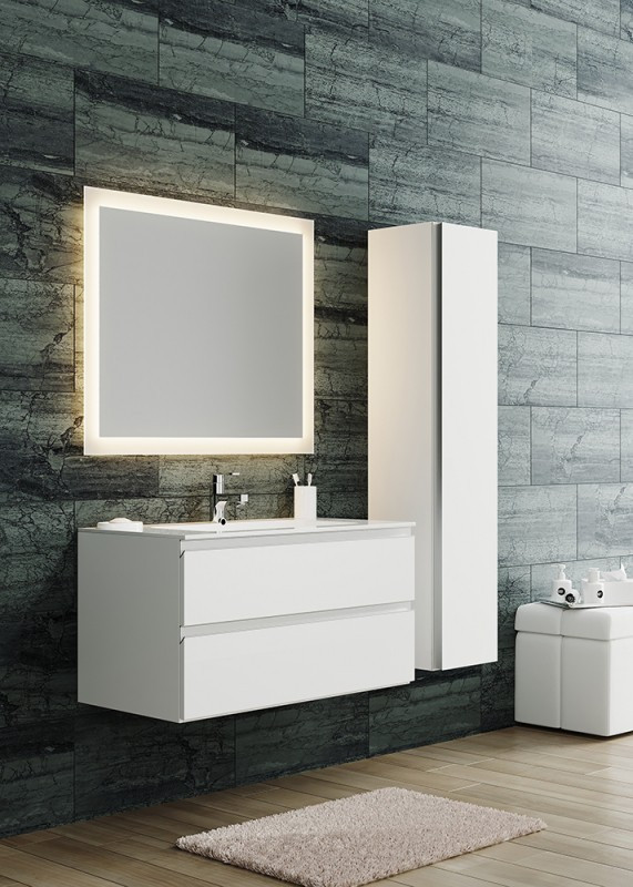 Тумба с раковиной SanVit Авеню-2 120 в цвете Ral подвесная