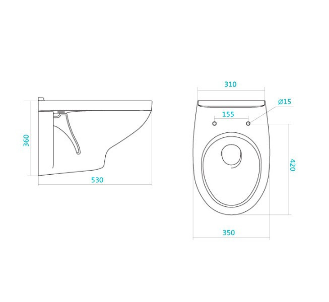 Унитаз Santek Бореаль 1WH301977 подвесной