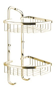 Полка угловая 2-х ярусная подвесная 180х180х410 мм ART&MAX AM-G-8962-Br