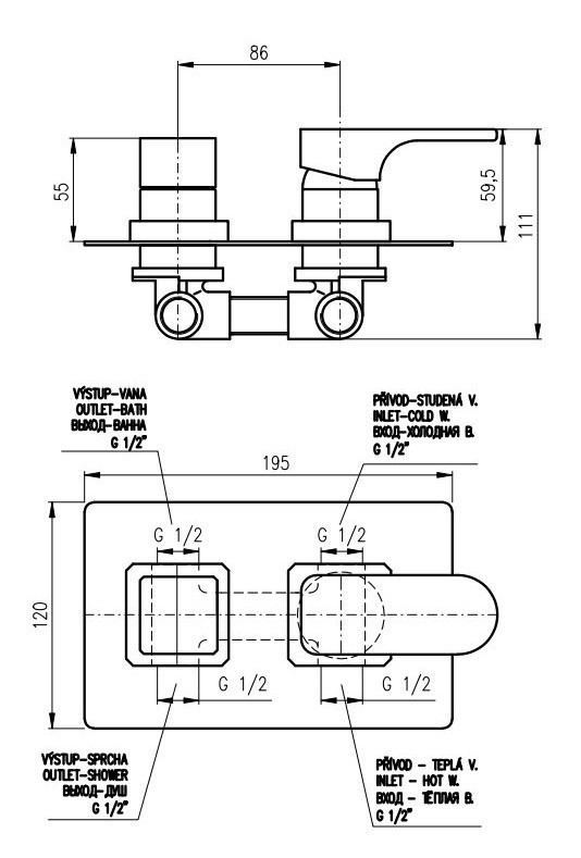 Смеситель Rav Slezak Yukon CB YU186CB