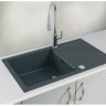 Мойка ALVEUS GRANITAL CADIT 40 CARBON - G91 860 X 500 1X в комплекте с сифоном 1132823,