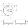 Раковина накладная керамическая круглая BelBagno BB1400