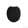 Сиденье на унитаз, цвет Чёрный глянцевый, НИКЕЛЬ