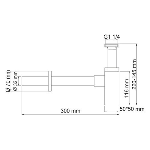 WasserKRAFT A072 Сифодля раковины