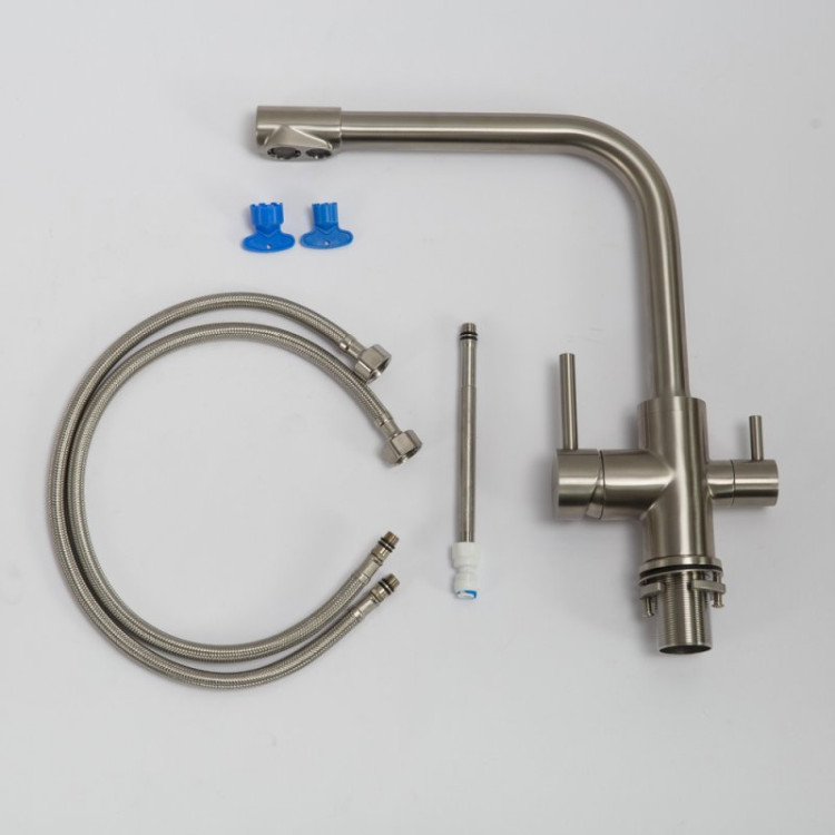 Смеситель для кухни с краном для питьевой воды, нержавеющая сталь Cezares BB-LAM15-IN