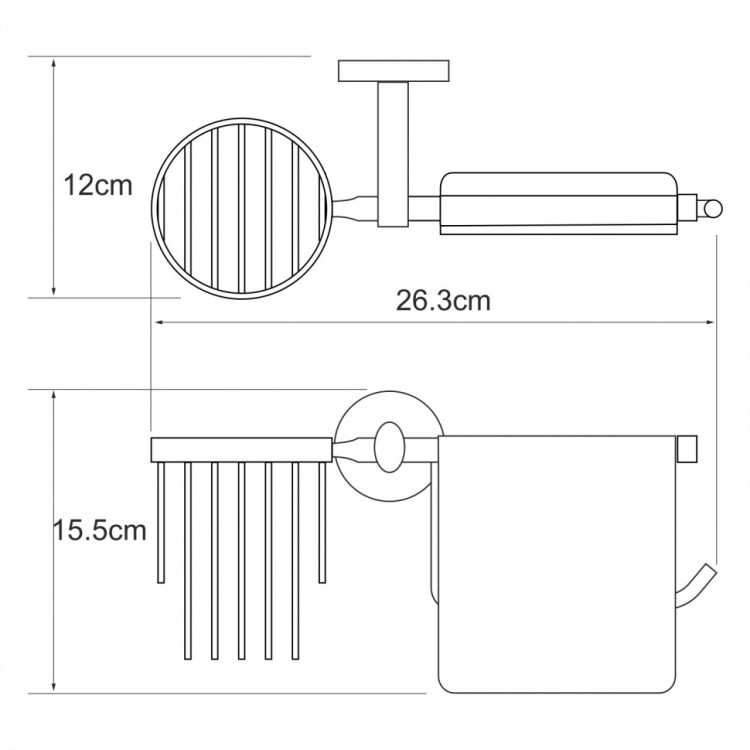 WasserKRAFT Rhein K-6259 Держатель туалетной бумаги и освежителя