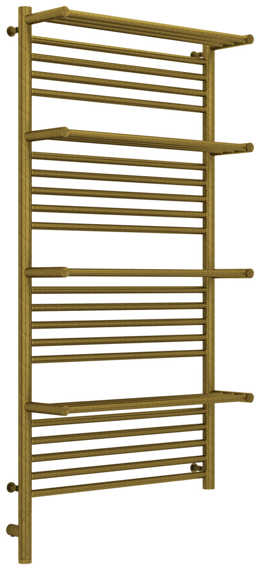 Полотенцесушитель электрический Сунержа Богема с 4 полками 3.0 1200х600 / МЭМ левый Состаренная бронза