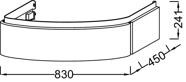 Мебель 83 см для раковины-столешницы 100 см Jacob Delafon PRESQU'ILE EB1100-N21