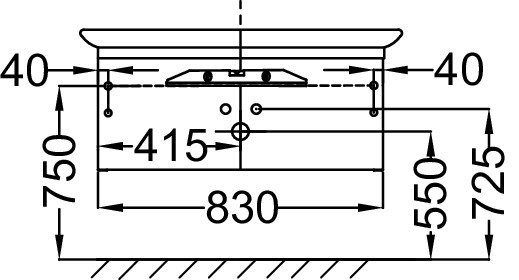 Мебель 83 см для раковины-столешницы 100 см Jacob Delafon PRESQU'ILE EB1100-N21