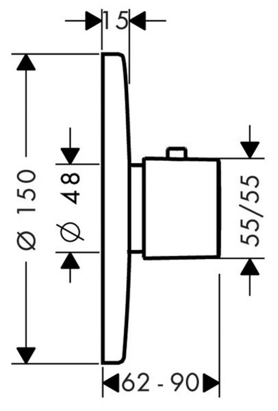 Смеситель для душа Hansgrohe Metris 31571000 с термостатом