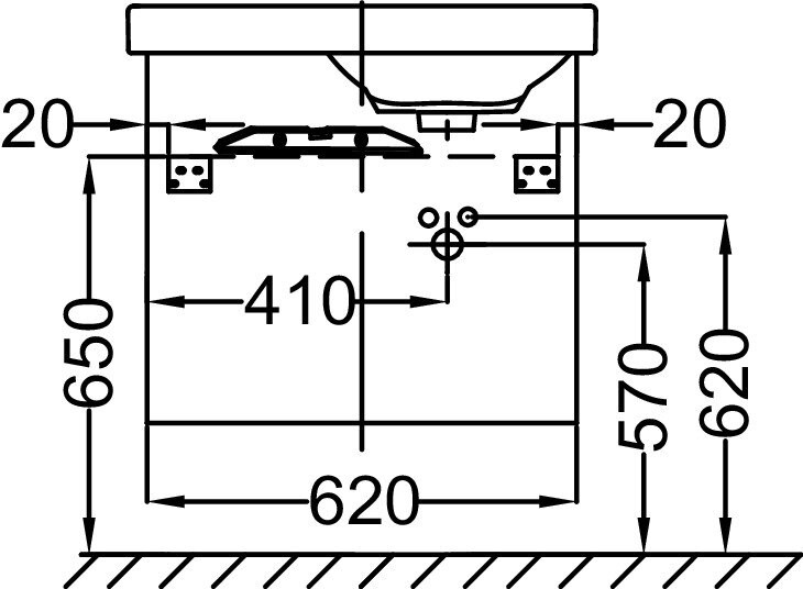 Мебель 60 см для раковины-столешницы Jacob Delafon ODEON UP EB886-N14