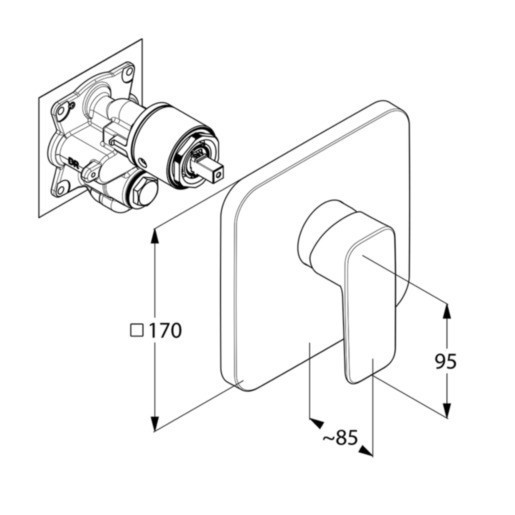 Смеситель для душа Kludi Pure&Style 406550575