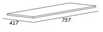 Столешница из керамогранита 800x460x20 Cezares KEP-80-MGL