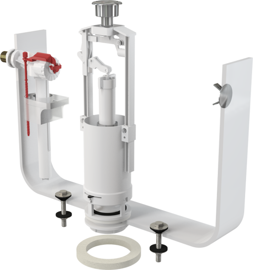 Выпускной комплект со СТОП кнопкой Alcadrain SA2000K 1/2&quot; CHROM