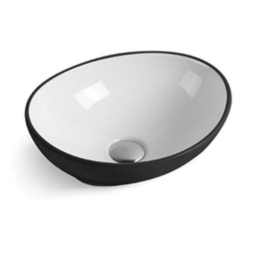 COMFORTY. Раковина 7138BW черно/белая