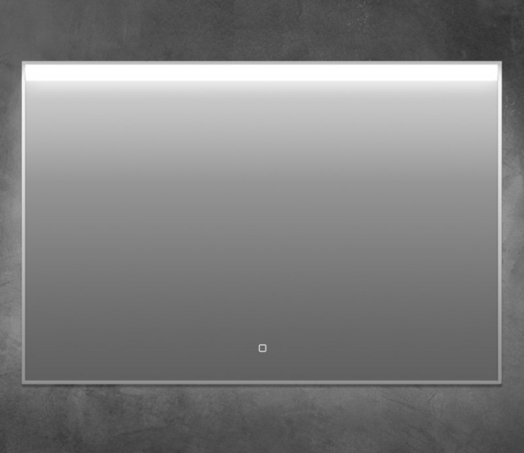 Зеркало в алюминиевой раме с подсветкой, с сенсорным выключателем Cezares SPC-UNO-1000-800-TCH