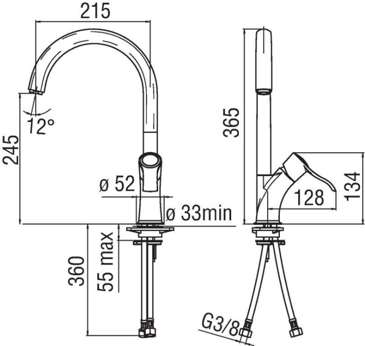 Смеситель для кухни Nobili Sofi SI98113BR