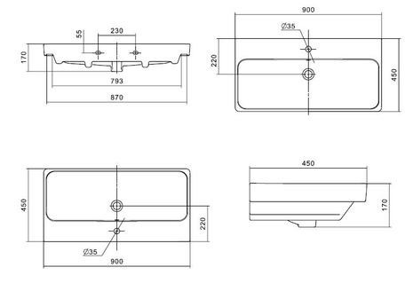 Раковина Santek Адриана 90 1WH501629