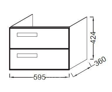 Тумба под раковину Jacob Delafon Rythmik 60 подвесная