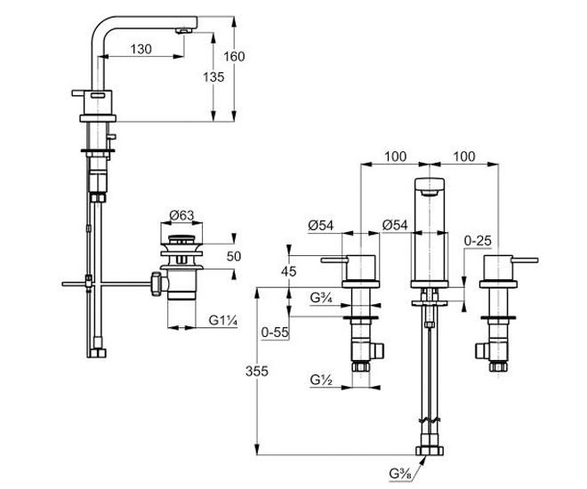 Смеситель для раковины Kludi Zenta 383930575