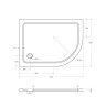 Душевой поддон из стеклокомпозита (SMC) TRAY-M-RH-35-W Cezares TRAY-M-RH-120/90-SCR-L