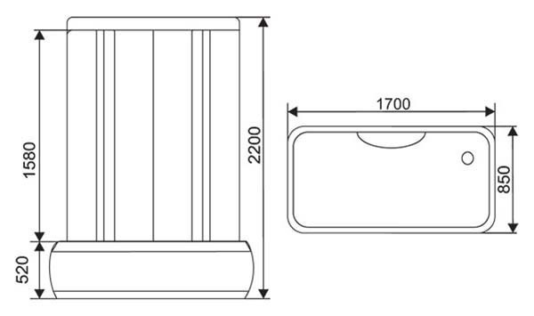 Душевой бокс Arcus AS-126 85x170