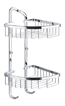 Полка угловая 2-х ярусная подвесная 180х180х410 мм ART&amp;MAX AM-8962-Do