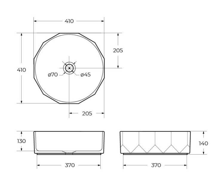 Донный клапан с системой Клик-клак без перелива BelBagno BB-SC-NERO