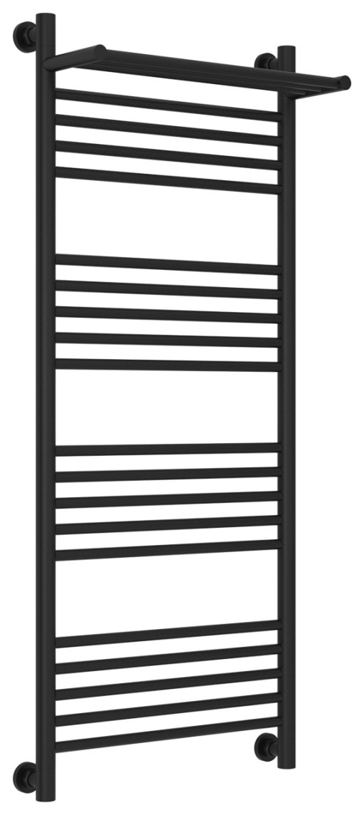 Полотенцесушитель водяной Сунержа Богема с полкой+ 1200х500 Матовый чёрный