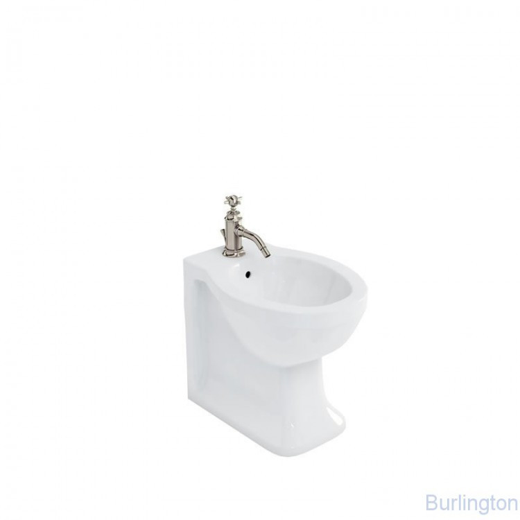 Биде пристенное с 1 отверстием под смеситель, НИКЕЛЬ