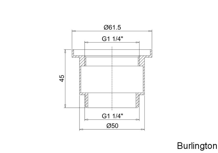 Удлинение для слива, никель