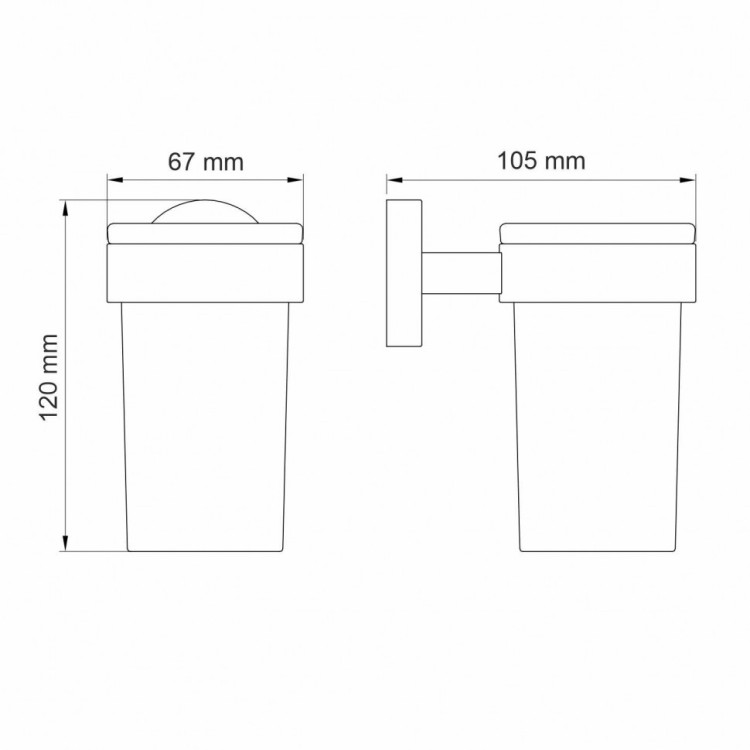 WasserKRAFT Asphe K-77728 Подстаканник одинарный
