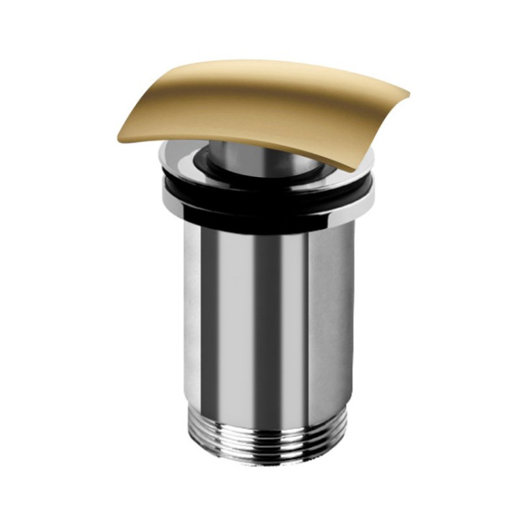 Донный клапан с системой Клик-клак с переливом,квадратная крышка Cezares CZR-B-SCQ-SR