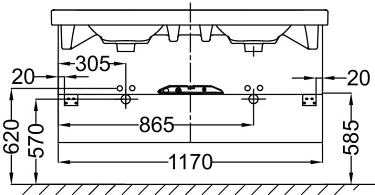 Mебель 120 см для раковины-столешницы, 1 выдвижной ящик Jacob Delafon ODEON UP EB887-N14