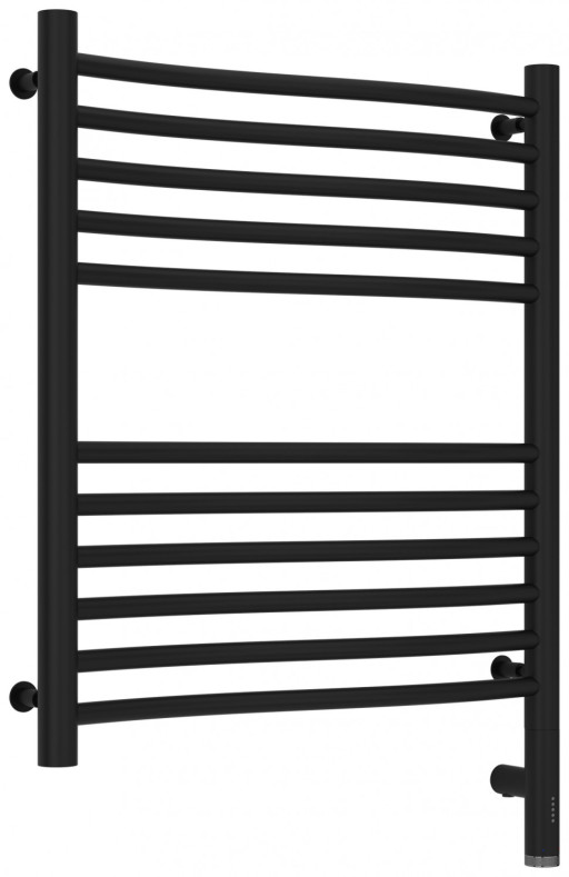 Полотенцесушитель электрический Сунержа Флюид 3.0 600х500 МЭМ правый Матовый чёрный