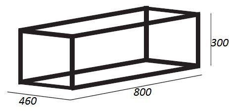 Столешница из керамогранита 800x460x20 Cezares KEP-80-MNO