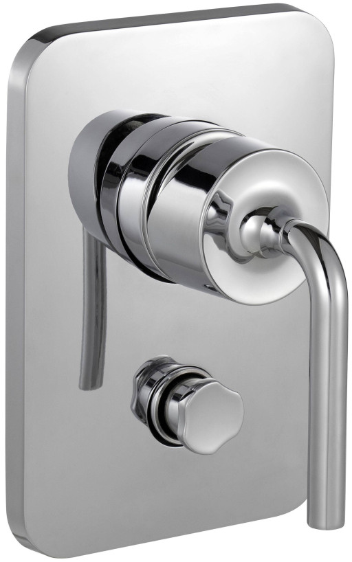 Встраиваемый смеситель с переключателем на 2 выхода, лицевая панель Purist Jacob Delafon PURIST E98721-CP