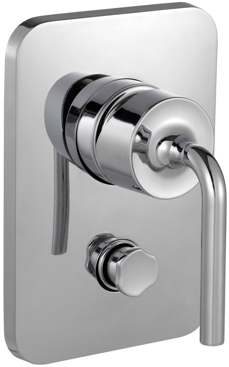 Встраиваемый смеситель с переключателем на 2 выхода, лицевая панель Purist Jacob Delafon PURIST E98721-CP