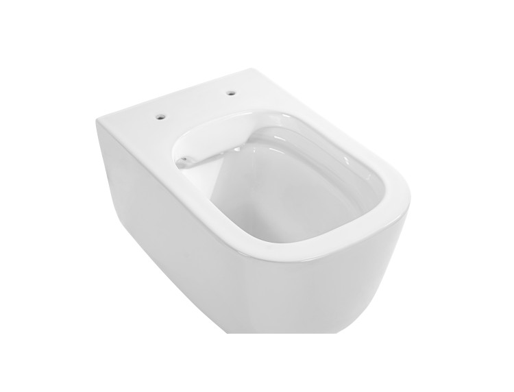 Унитаз подвесной безободковый Aquatek ЛУГАНО AQ2002-00 510*350*360 мм, горизонтальный выпуск, тонкое сиденье с механизмом плавного закрывания, крепеж